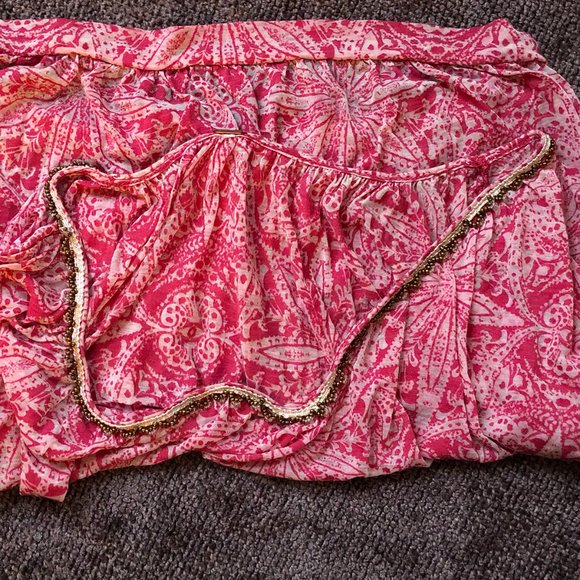 Free People SAFFRON FIELDS EMBELLISHED TEE CHERRY COMBO - Picture 8 of 14